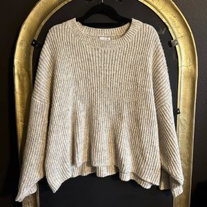 TOPSHOP Oversized Cropped Knit Sweater